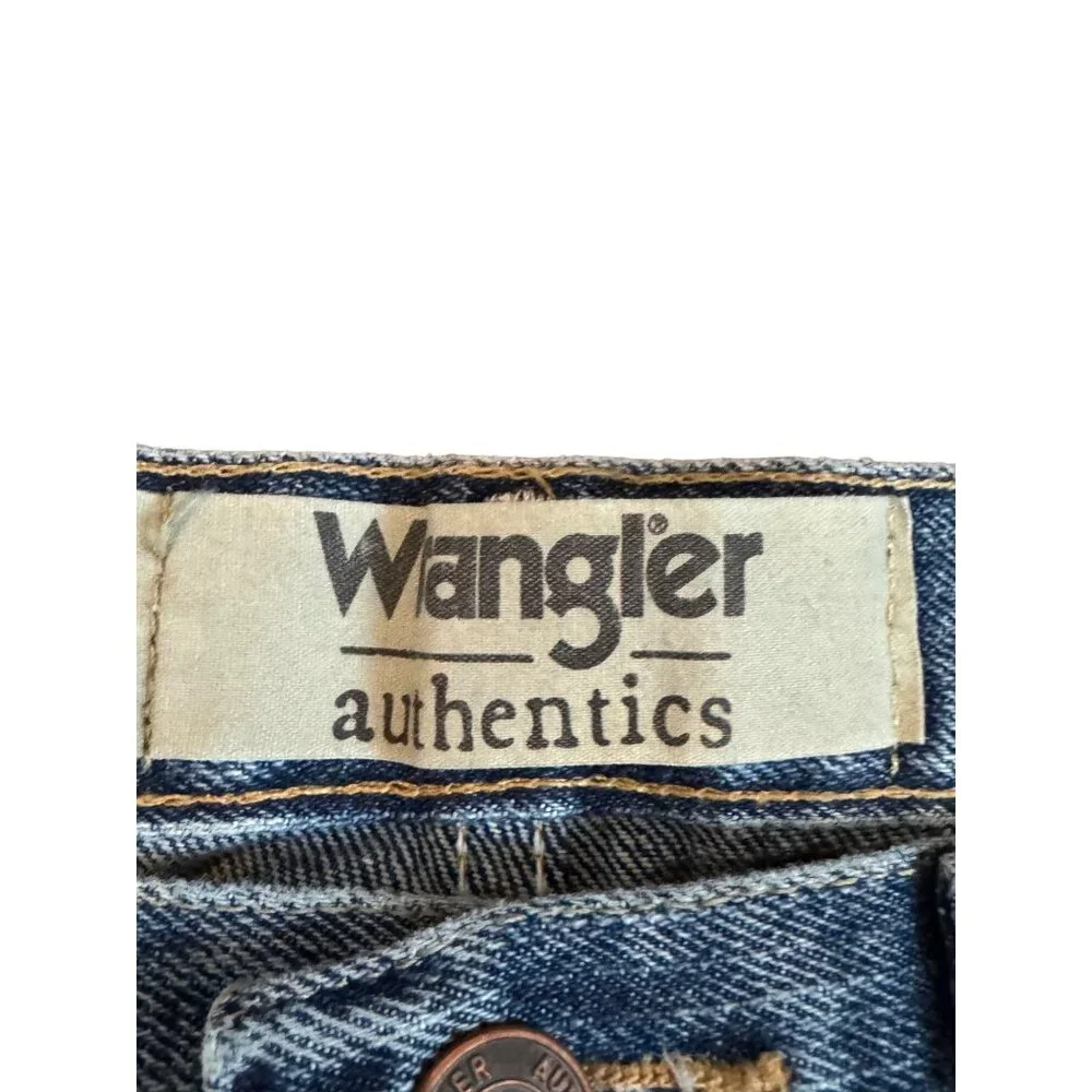 Wrangler Authentic Mens Relaxed Fit Straight Leg Jeans 44x32 Denim Blue